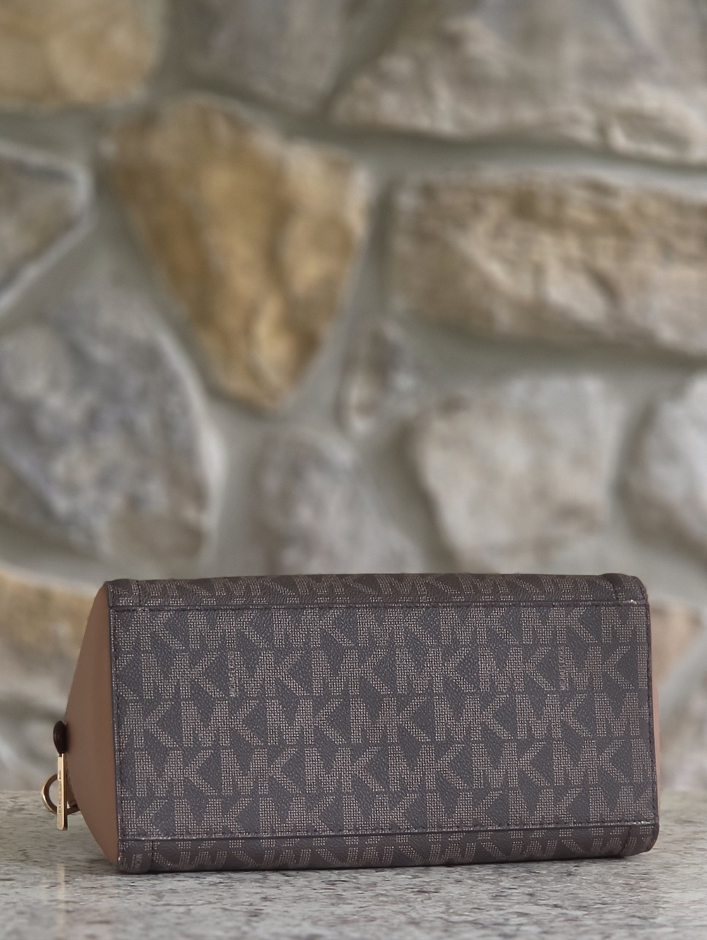 Michael Kors Ayden Logo Medium Brown Satchel - Picture 4 of 8
